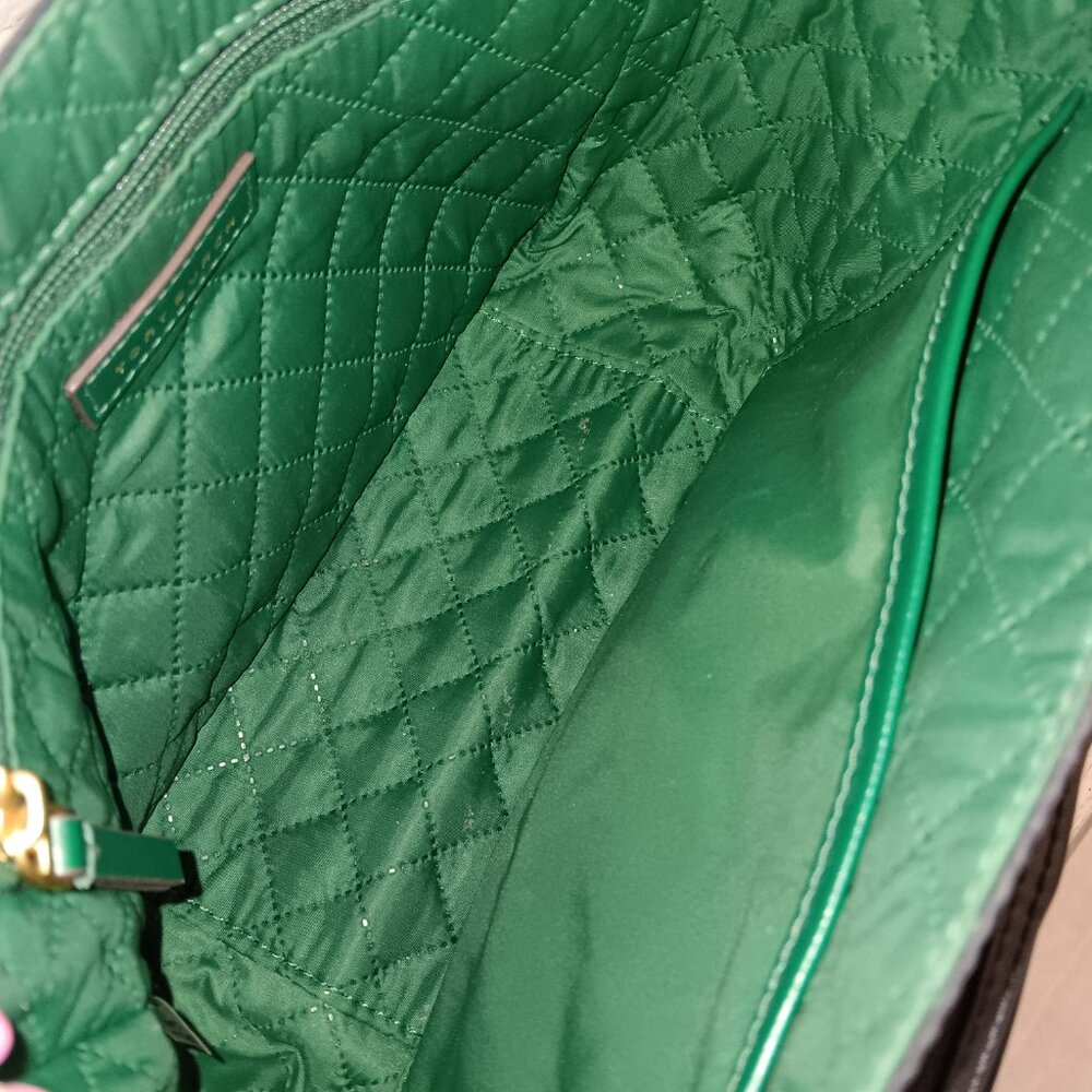 Tory Burch Black Crossbody with Gold Hardware and Green Tag - Picture 12 of 15
